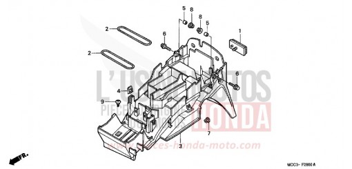 PARAFANGO POSTERIORE CB1100SF1 di 2001